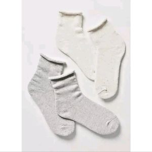 Anthropologie HFB Daily Practice socks - 2 pair - grey & ivory
